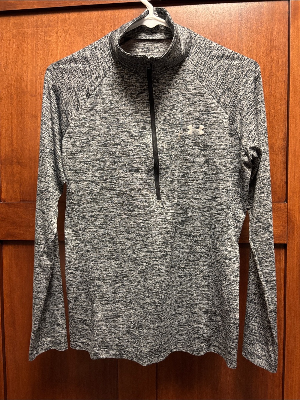 Under Armour Women's Gray Heather Quarter-Zip Performance Pullover